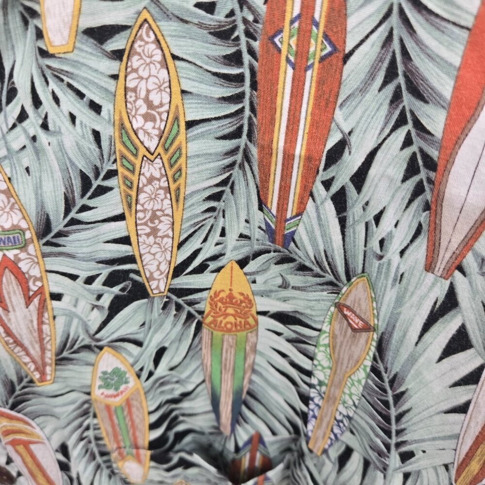 HWY 1 Hawaiian Tropical Surfboard Made In USA Button Down Size 4XLT - Picture 7 of 12